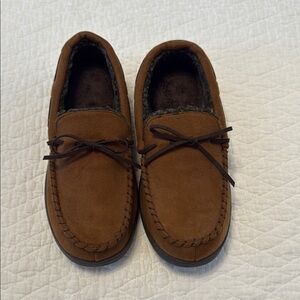 Roundtree & Yorke Brown Suede Loafers with Leather Lace